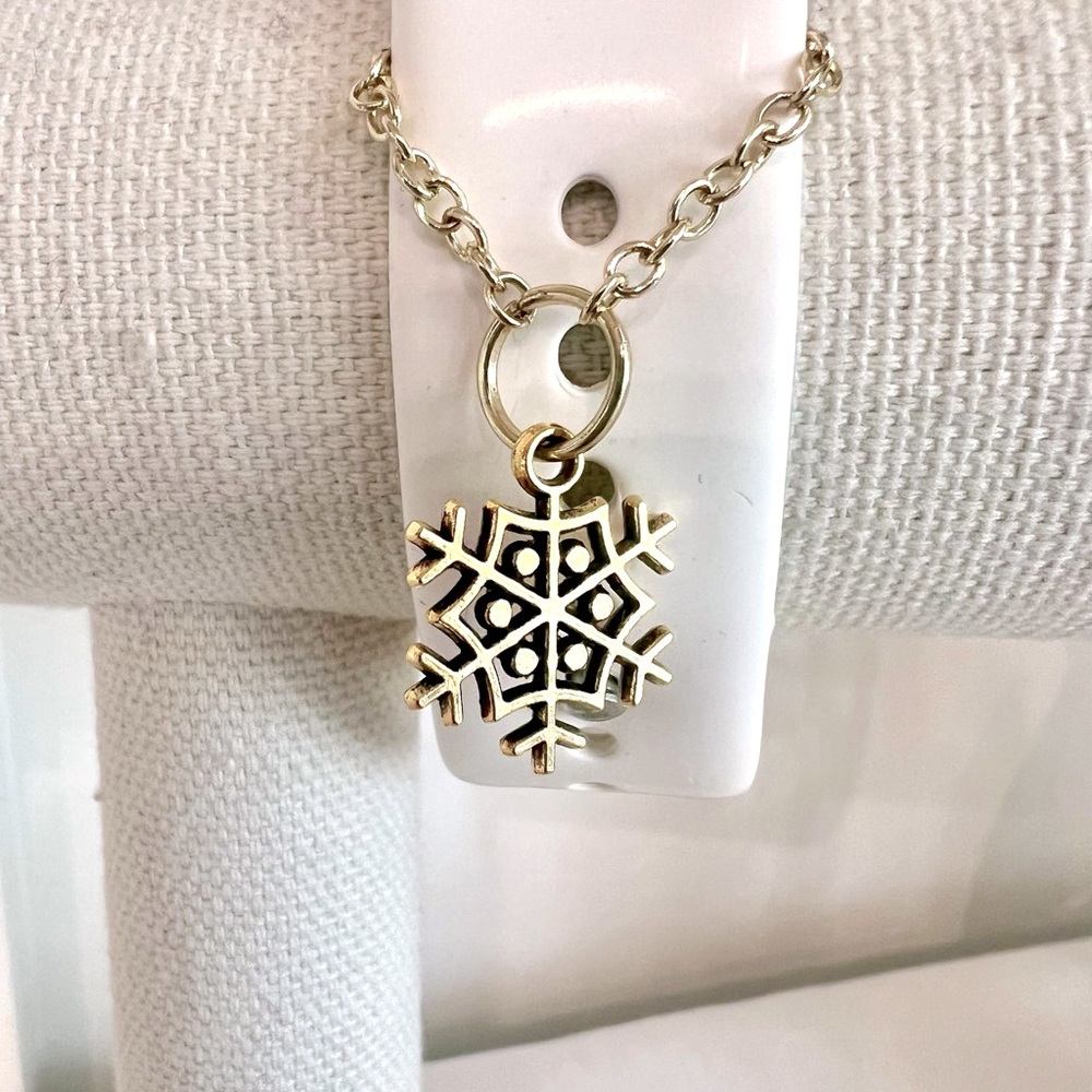 Snowflake watch band charm bracelet